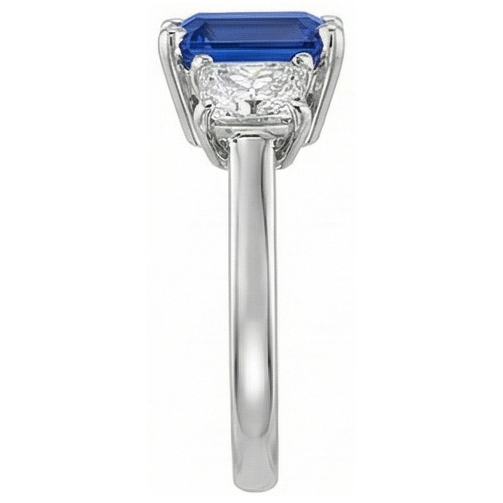 naturel diamant 2.50carats bague vue de profil