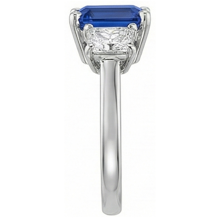 naturel diamant 2.50carats bague vue de profil