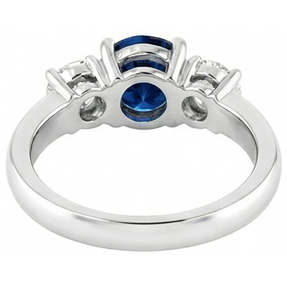 naturel round diamant 4.50carats bague vue de profil