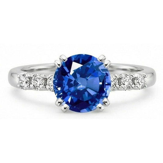 Bague Anniversaire Saphir Bleu 1 Carat