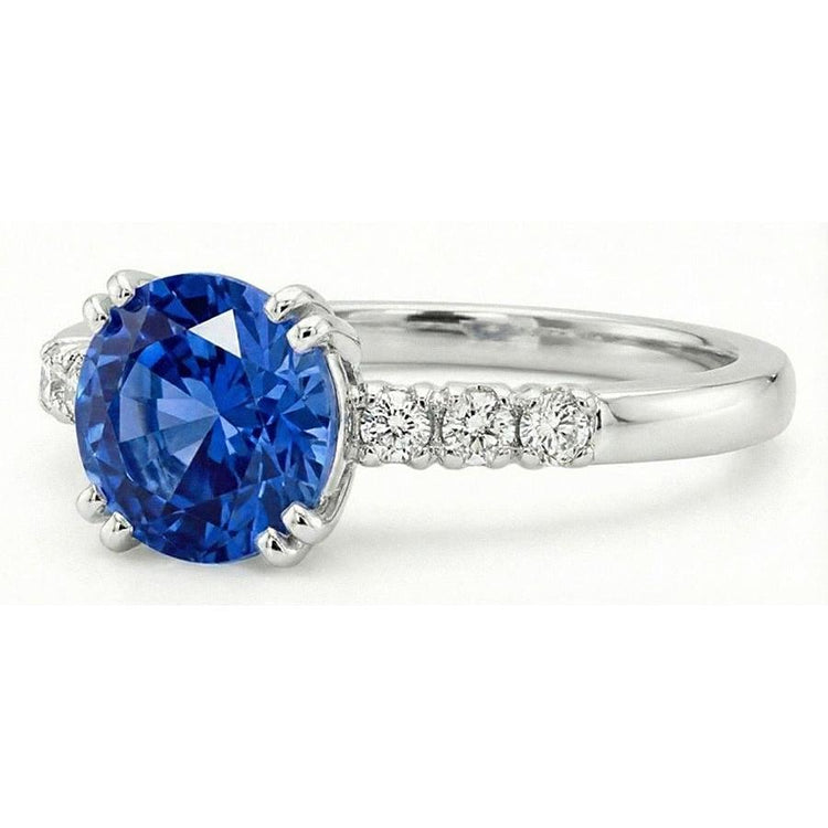 Bague Anniversaire Saphir Bleu 1 Carat