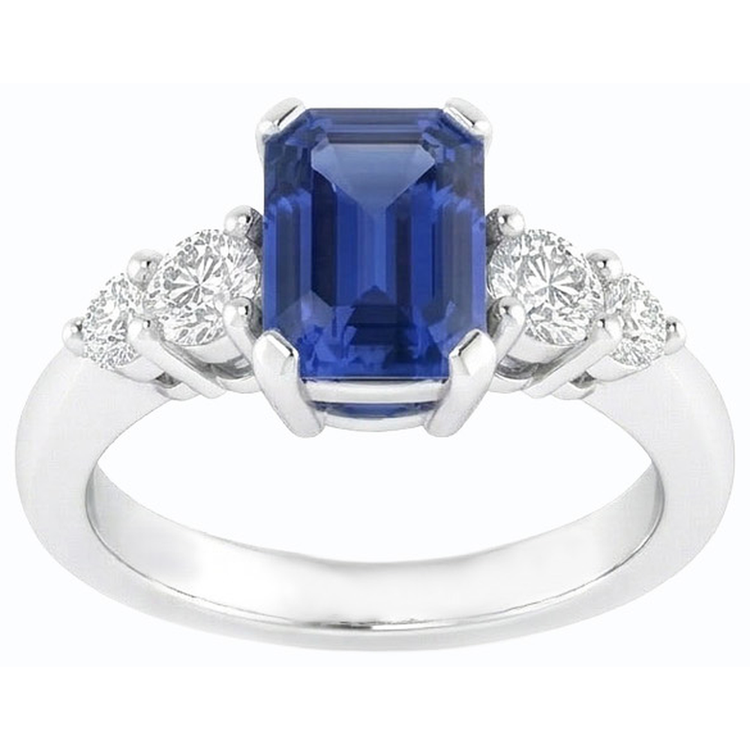 naturel round diamant 1.75carats bague angle de côté