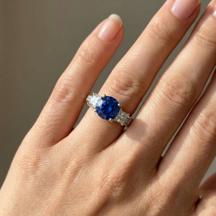 Bague Ceylan Royal Blue Saphir Diamant