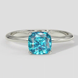 Bague Coussin Paraiba Bleue