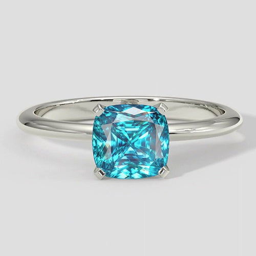 Bague Coussin Paraiba Bleue
