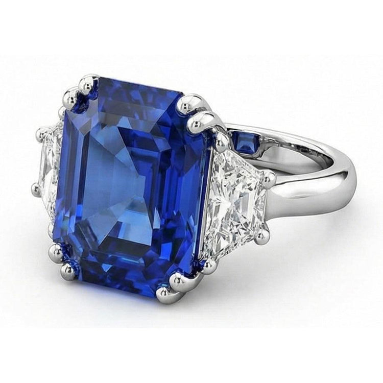 Bague De Fiançailles Diamant Naturels Extraits des Mines ( et non cultivés en laboratoire ) Saphir Celebrity