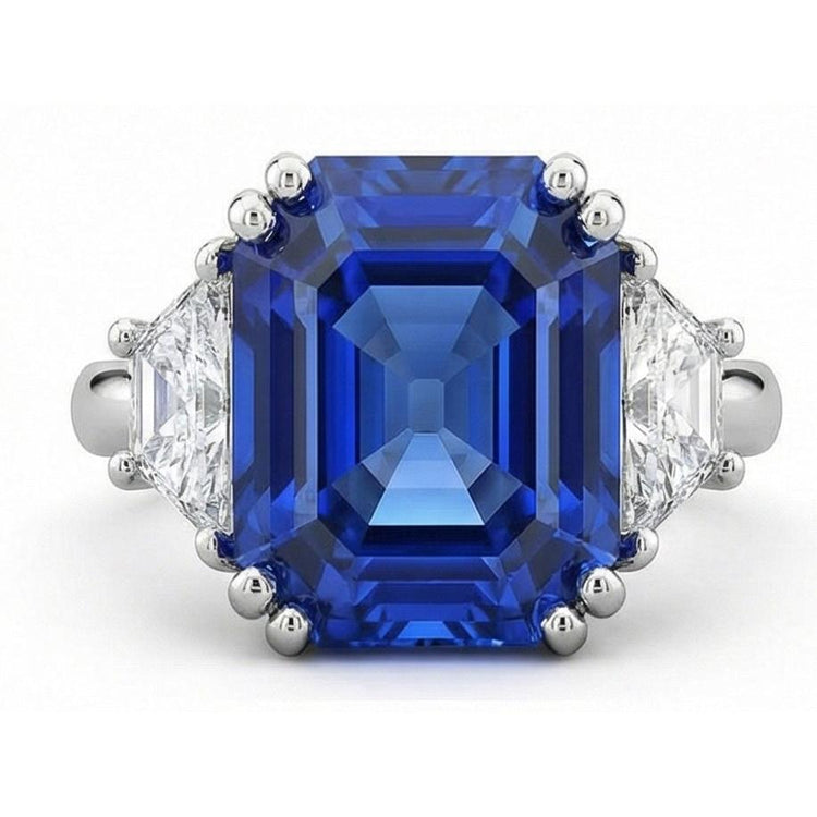 Bague De Fiançailles Diamant Naturels Extraits des Mines ( et non cultivés en laboratoire ) Saphir Celebrity