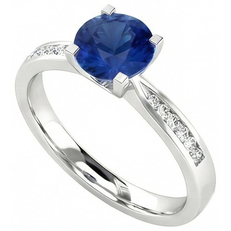 naturel round diamant 2carats bague détail rapproché