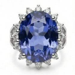 Bague De Fiançailles Gros Saphir 10 Carats
