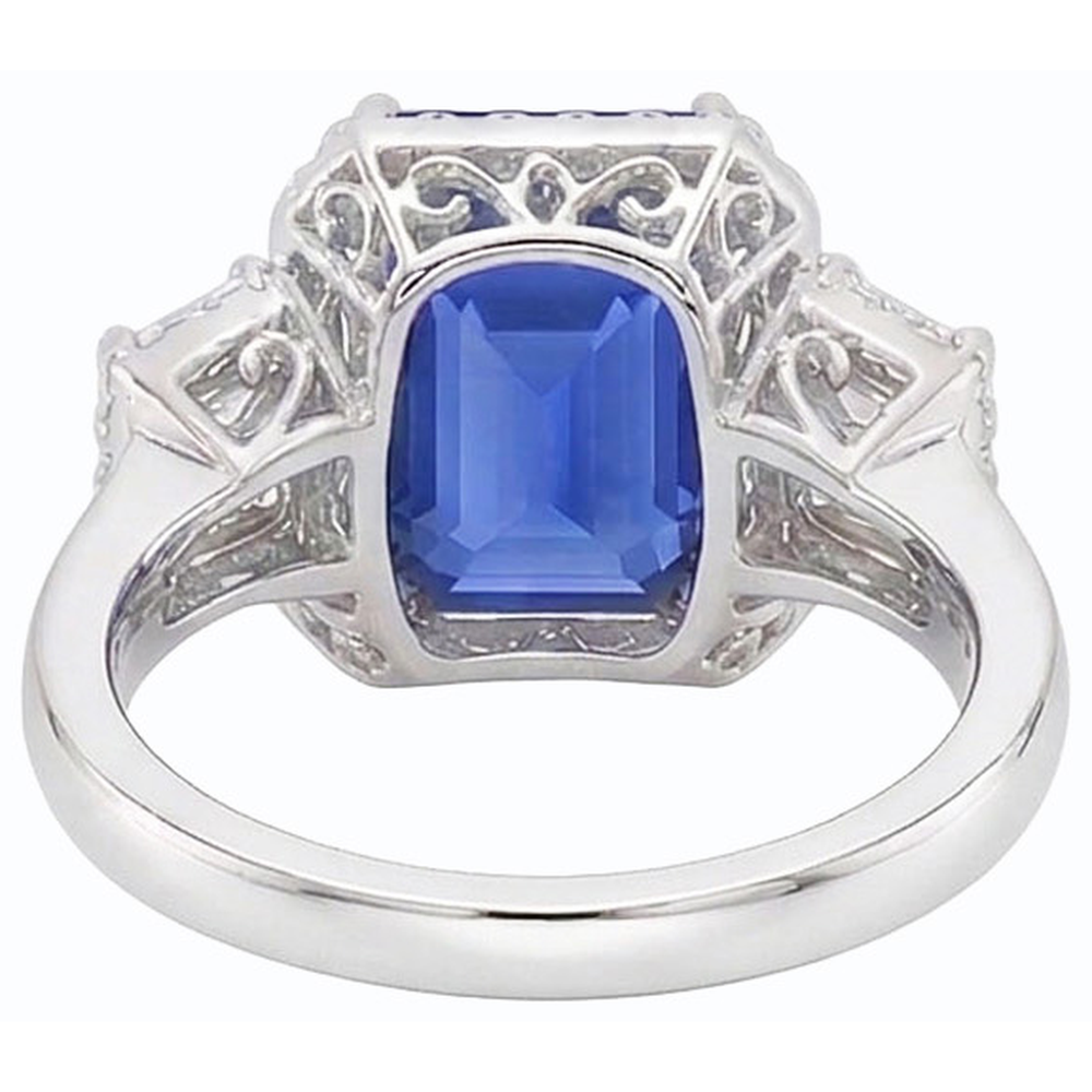 naturel diamant 4carats bague vue de dessus