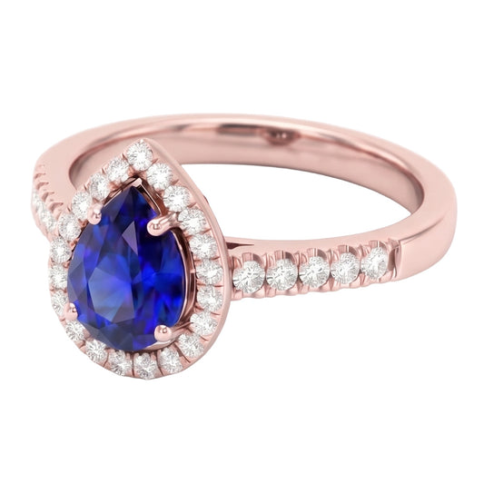 Bague Diamant Naturel 3 Carats - Or Rose 14K