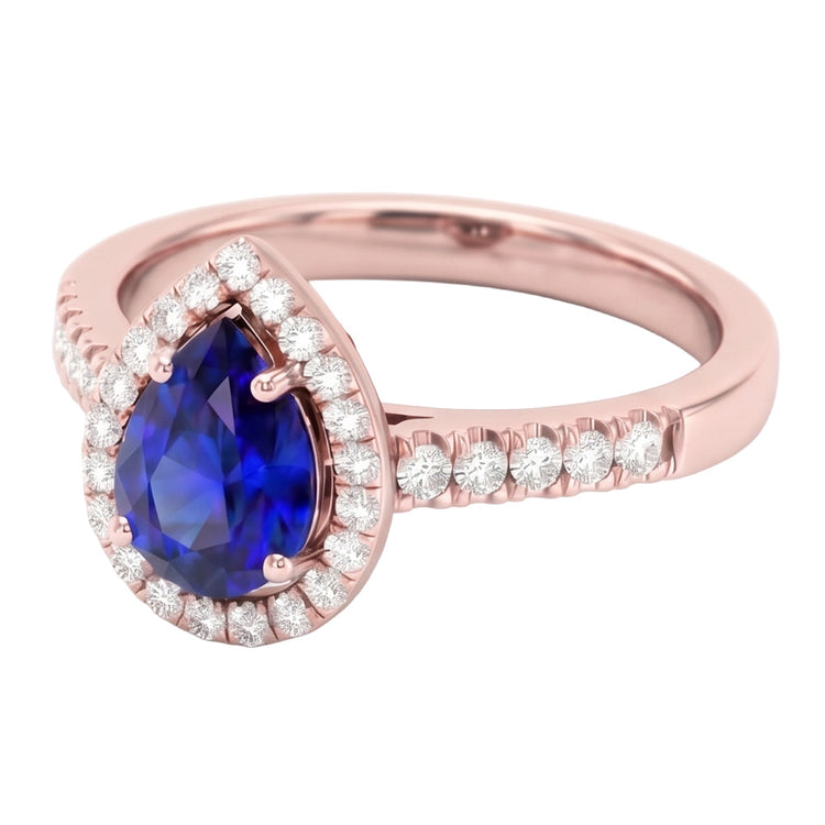 Bague Diamant Naturel 3 Carats - Or Rose 14K