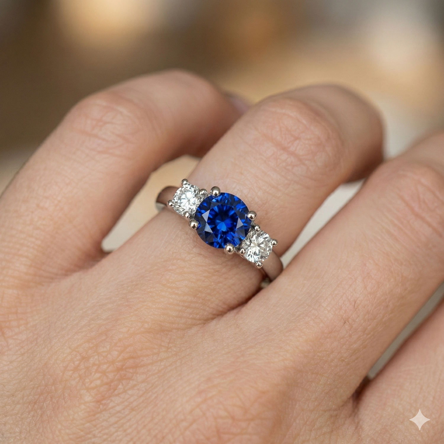 naturel diamant 1.50carats bague avec accents diamants