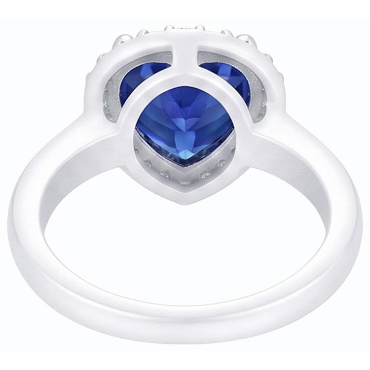 naturel round diamant 3carats bague vue de dessus
