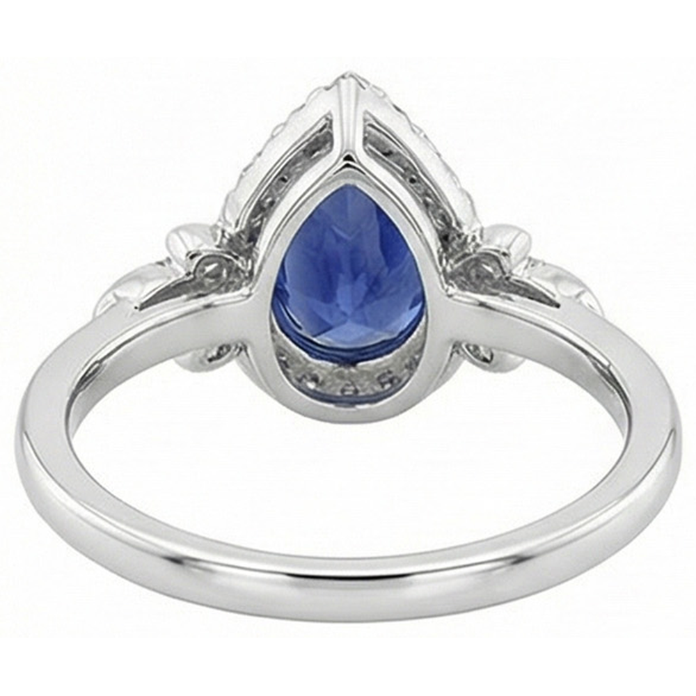 naturel pear diamant 4carats bague photo lifestyle