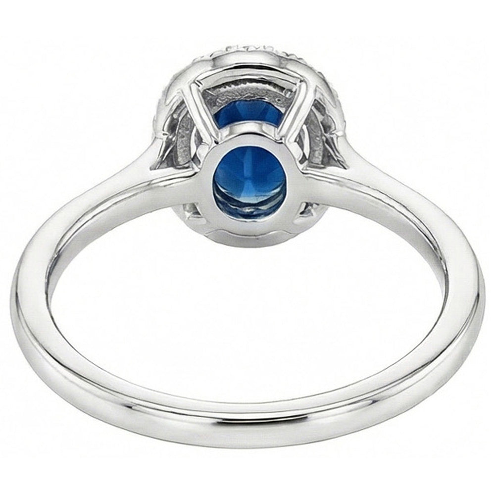 naturel oval diamant 2.50carats bague sur blanc