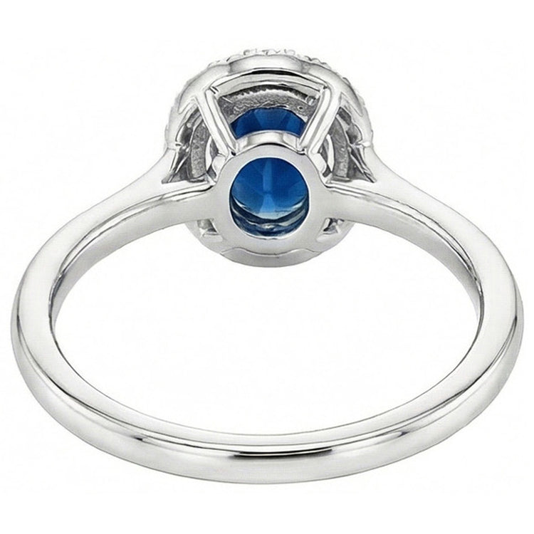 naturel oval diamant 2.50carats bague sur blanc