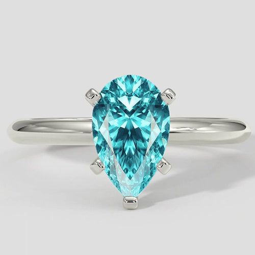 Bague Paraiba Bleue 1,50 en forme de poire