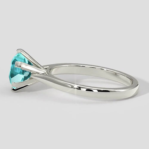 Bague Paraiba ronde bleue 3 carats