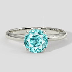 Bague Paraiba ronde classique 1,50 ct