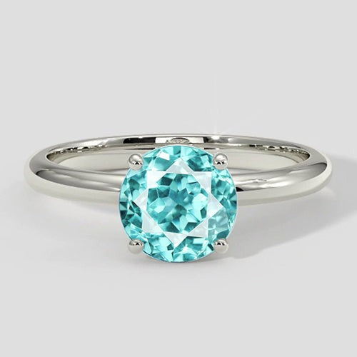 Bague Paraiba ronde classique 1,50 ct