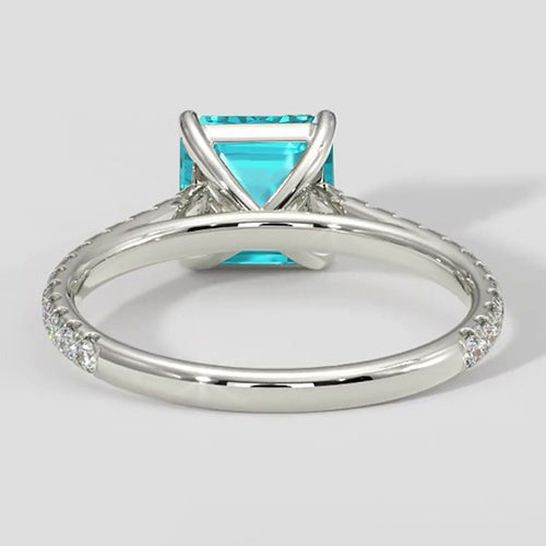 Bague Paraiba taille Asscher 2 carats