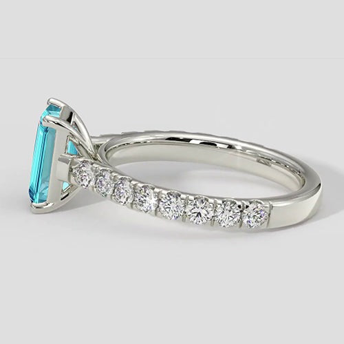 Bague Paraiba taille émeraude 2 carats