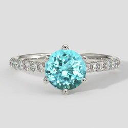 Bague Paraiba taille ronde 2,50 ct