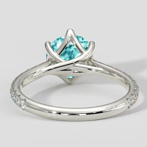 Bague Paraiba taille ronde 2,50 ct
