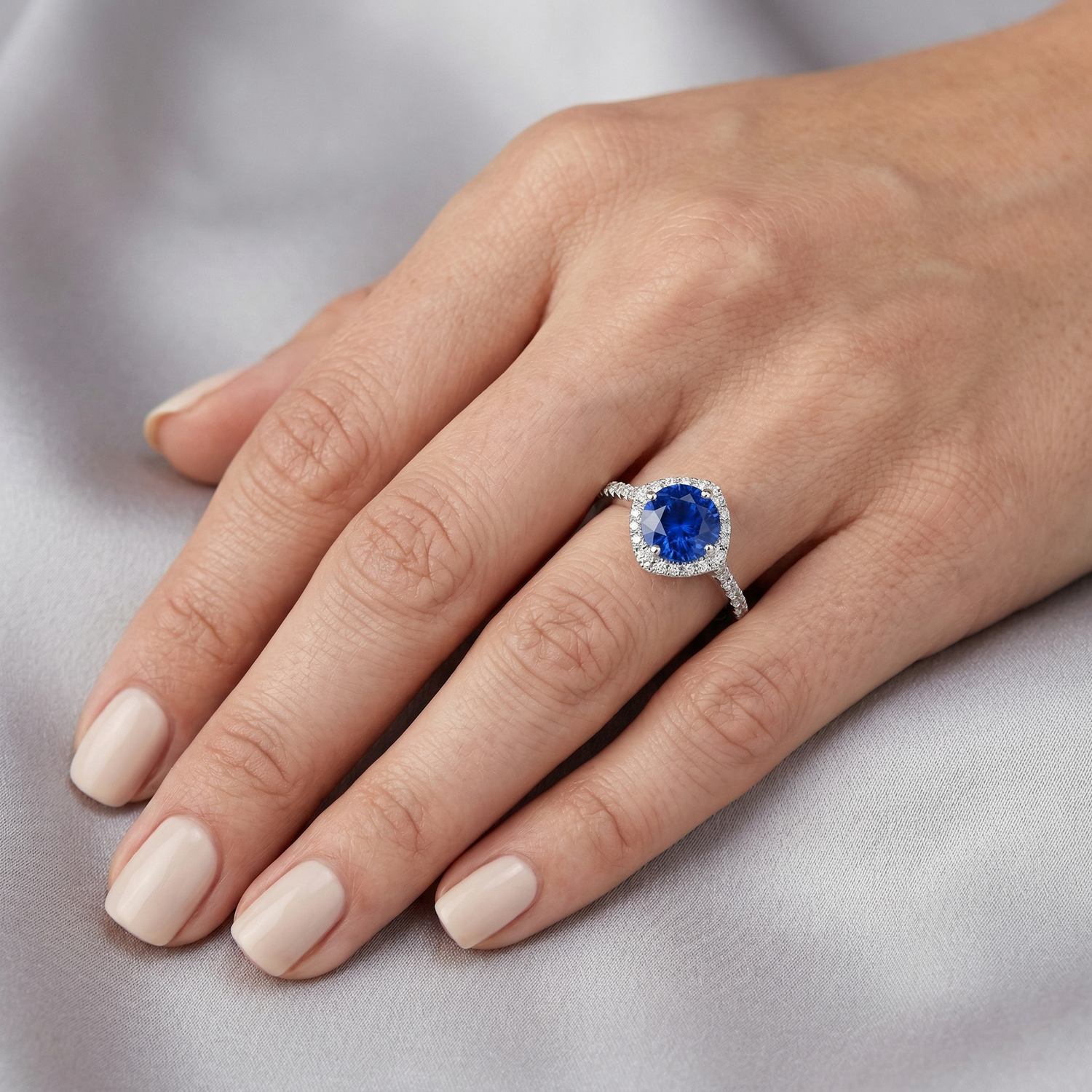 naturel diamant 14carats bague avec accents diamants