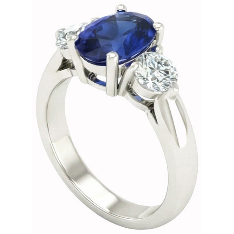 naturel oval diamant 3carats bague détail rapproché