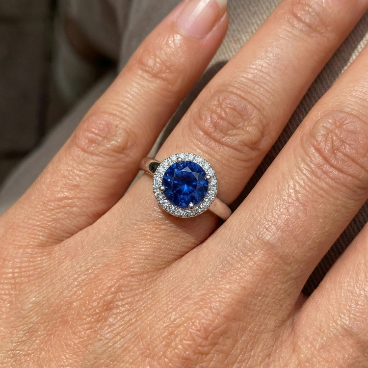 naturel cushion diamant 2.80carats bague avec accents diamants