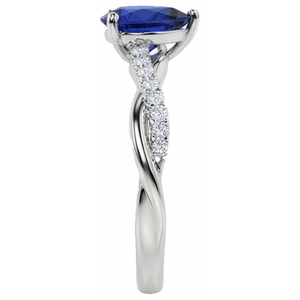 naturel pear diamant 2.50carats bague sur blanc
