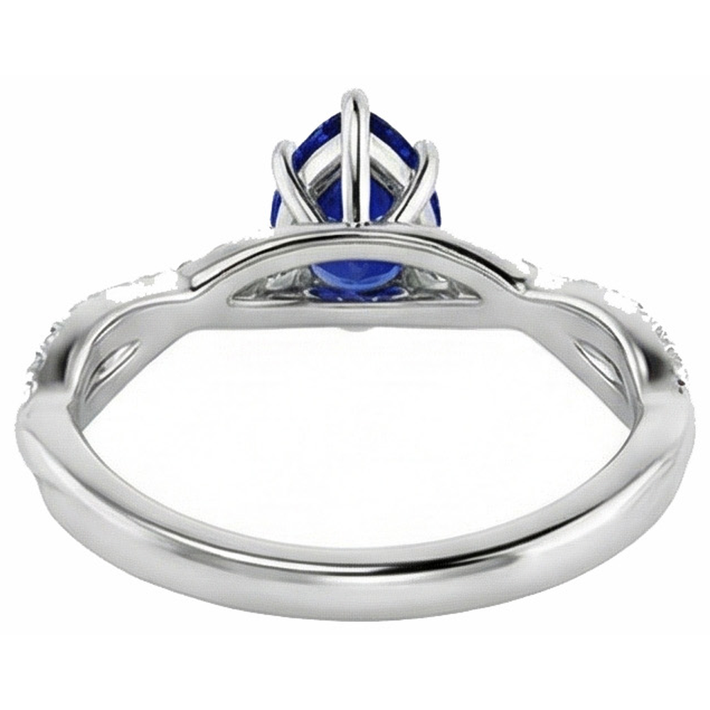 naturel pear diamant 2.50carats bague détail anneau