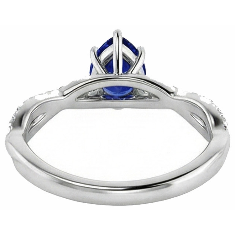 naturel pear diamant 2.50carats bague détail anneau