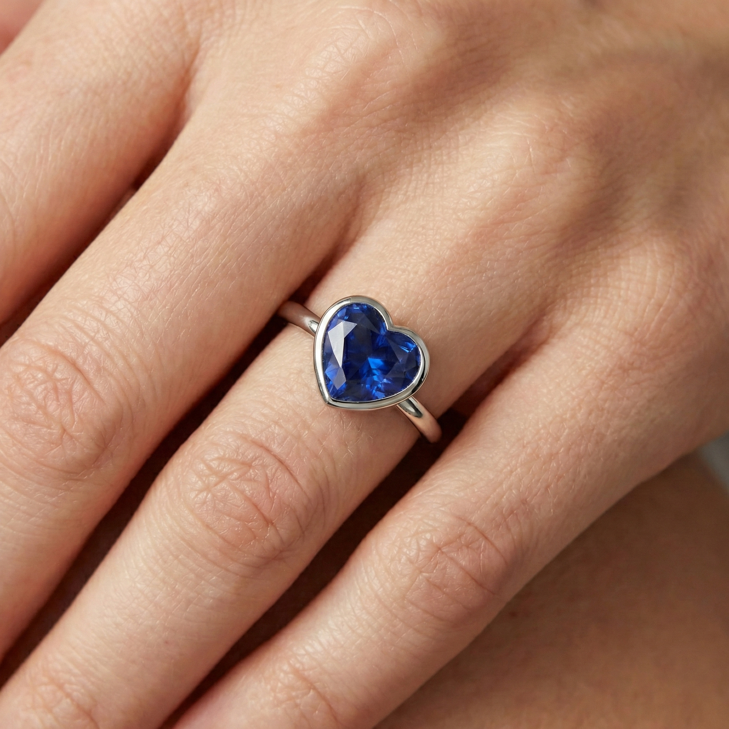 naturel heart diamant 2.50carats bague avec accents diamants