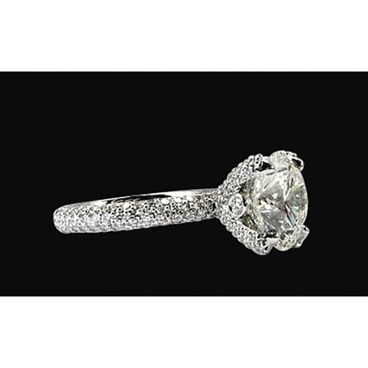 Bague De Fiançailles En Or Blanc Massif 14K Et Véritable Diamants 4,50 Carats