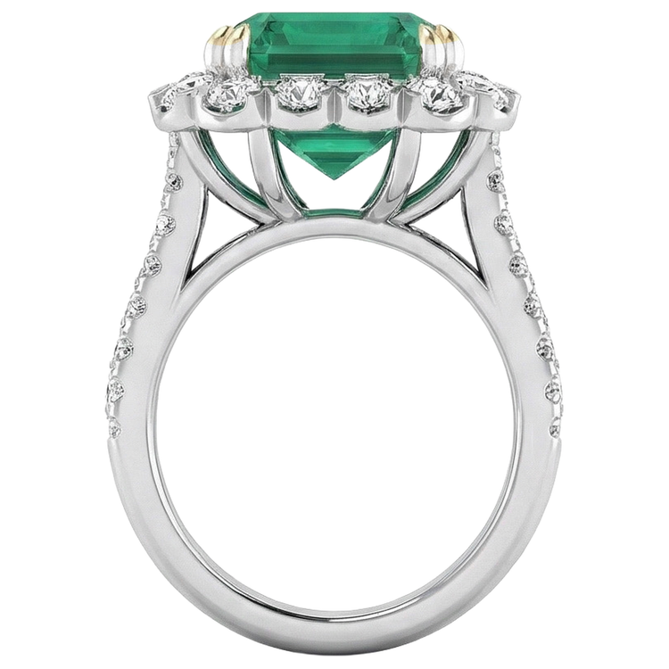 Bague Diamant émeraude Vert