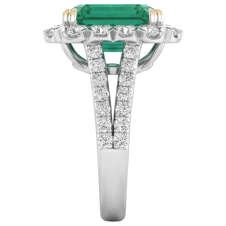 Bague Diamant émeraude Vert