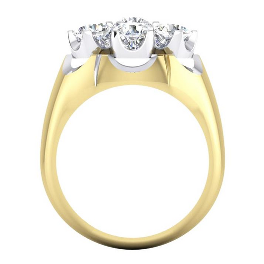 Bague Hommes en Grappe Diamant Bijoux Bicolores Cultivés En Laboratoire Pour Hommes