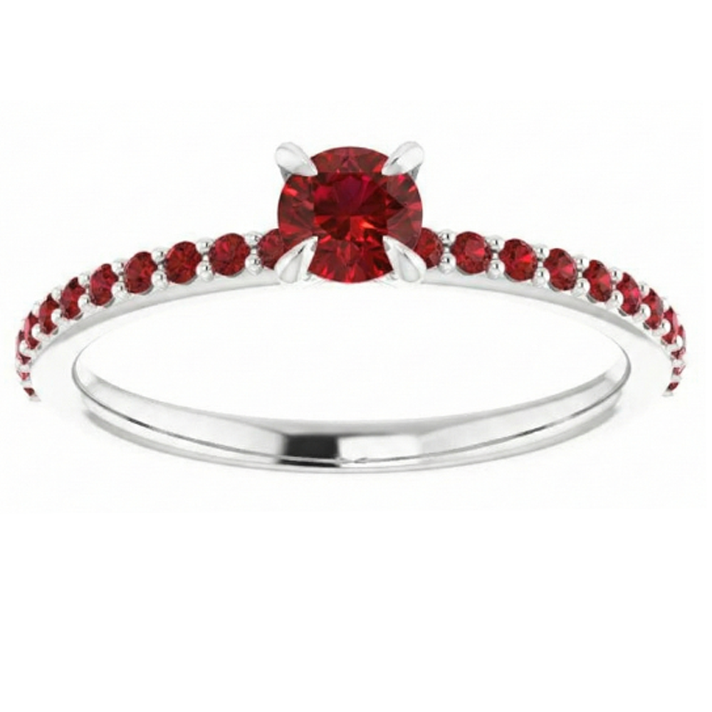 naturel round diamant 0.95carats bague vue de face