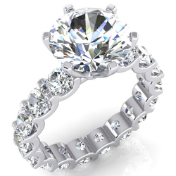 Bague en Diamant Extrait De Terre Naturelle Style Éternité Tige