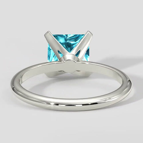 Bague coussin bleue Paraiba 2,1 carats