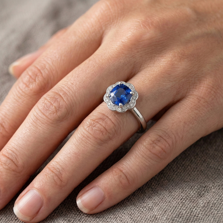 Bague de Fiançailles Saphir de Birmanie