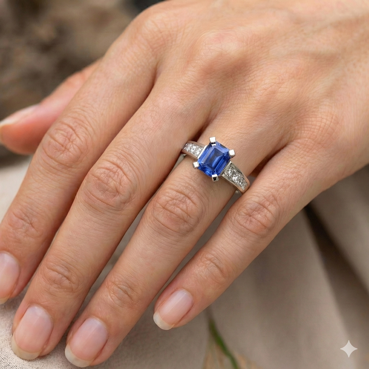 naturel diamant 3carats bague avec accents diamants