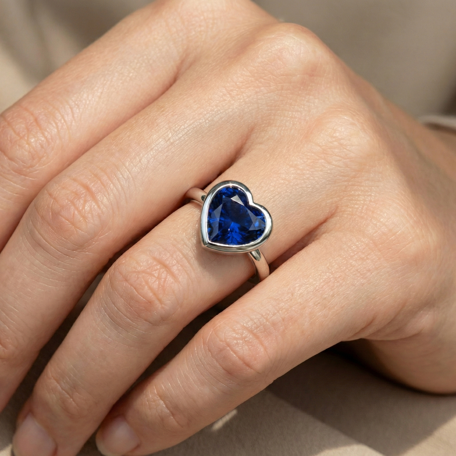 naturel heart diamant 3carats bague avec accents diamants