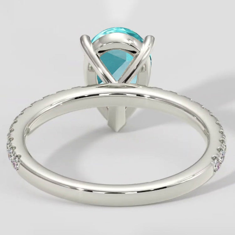 Bague de fiançailles en tourmaline Paraiba de 2 carats