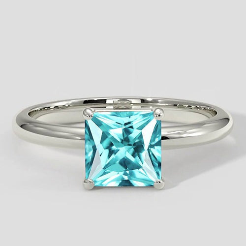 Bague de fiançailles solitaire Paraiba