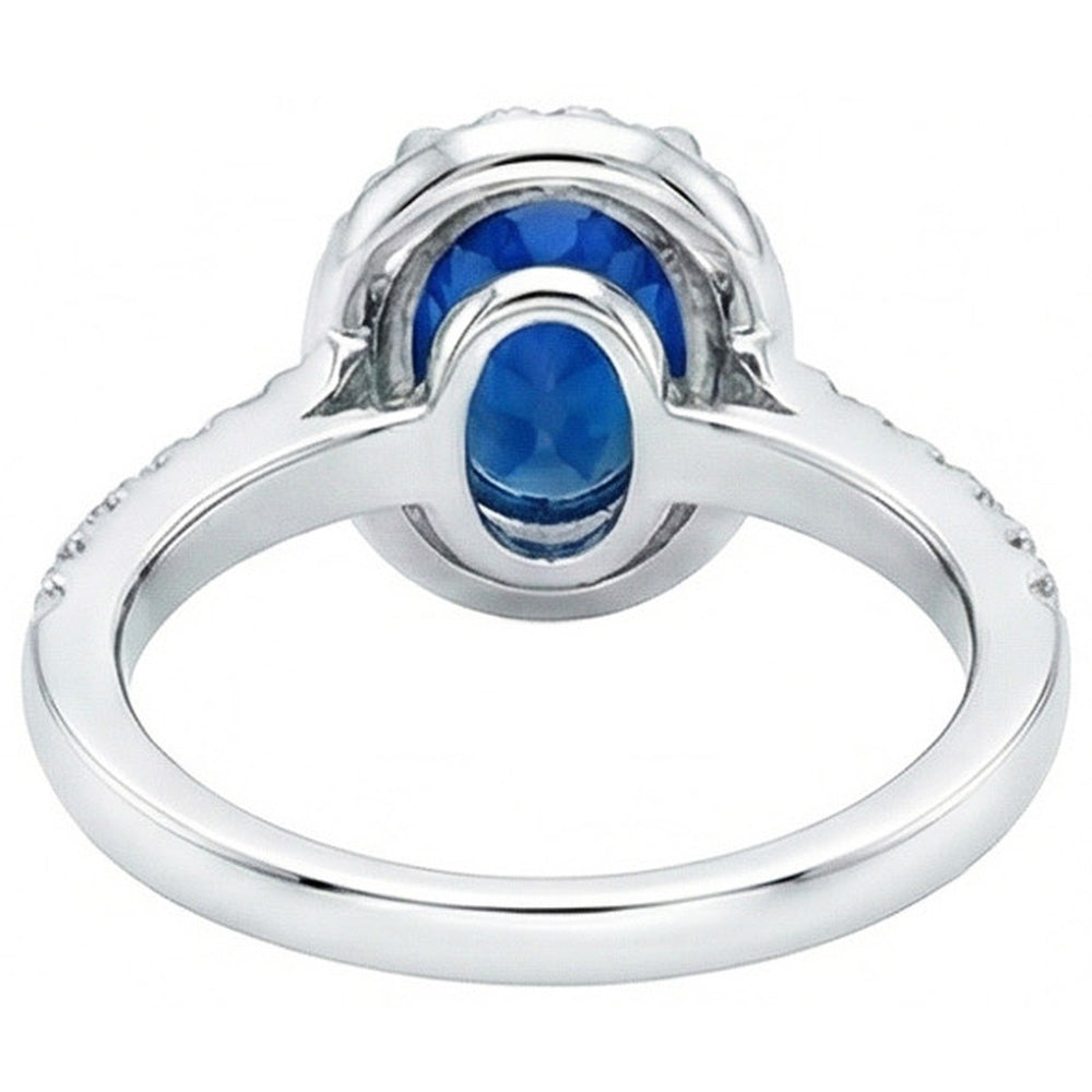 naturel oval diamant 1.90carats bague sur blanc