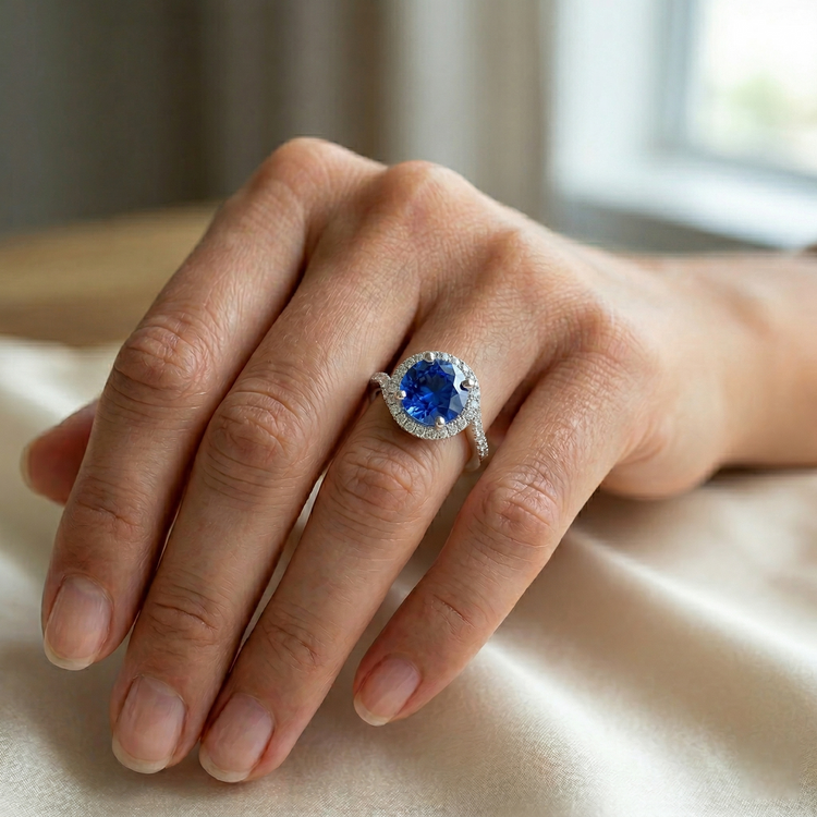 naturel diamant 2.50carats bague sur blanc